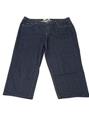 Womens JMS Classic Denim Stretch Pants 24W Short/Petite Dark Wash.